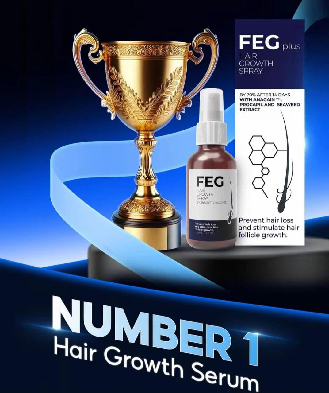 FEG Plus USA Hair Spray - 50 ML